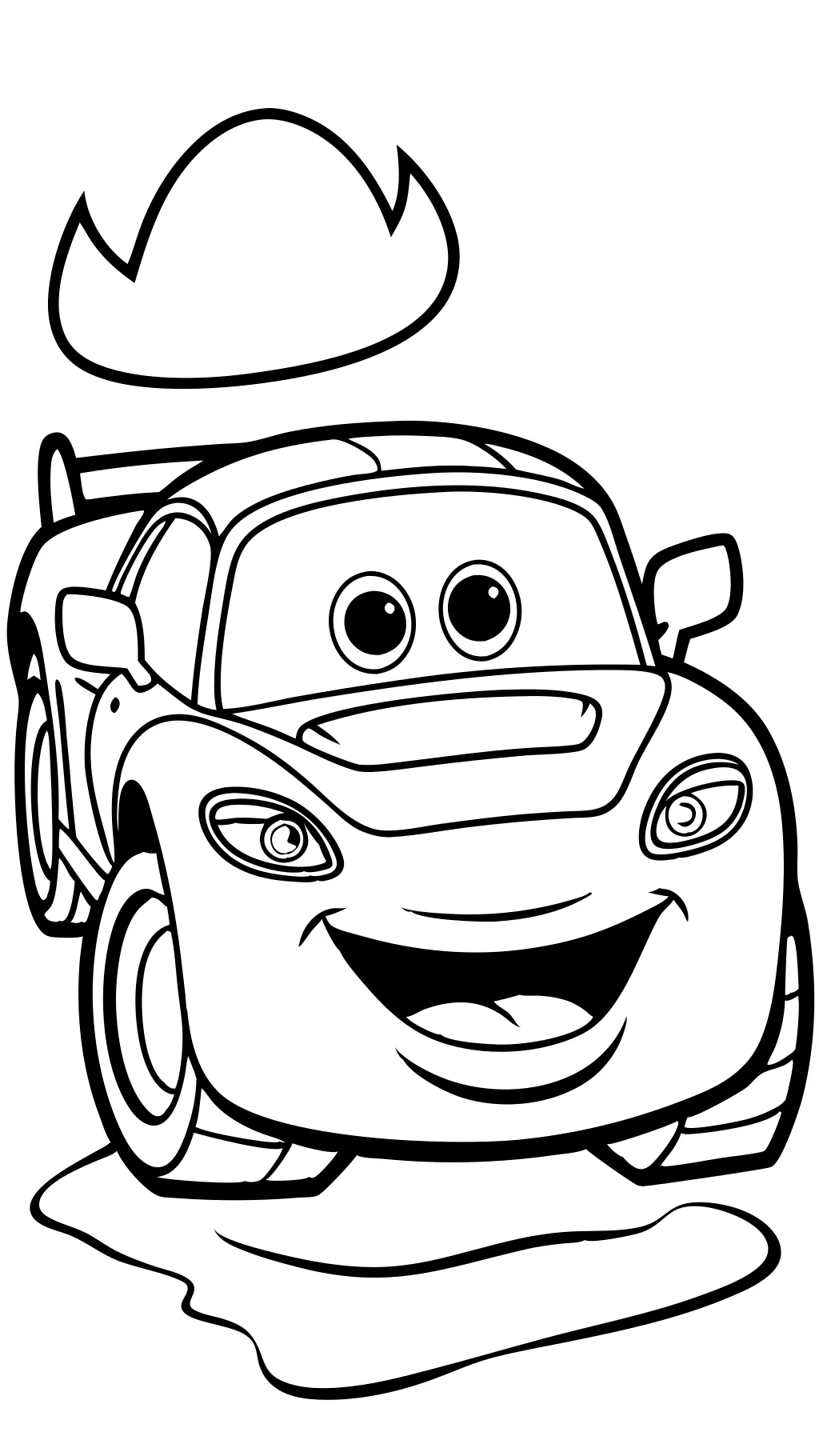 Página para colorear de Lightning McQueen